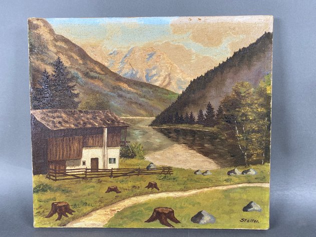 Image for (3) Original Oil on Canvas Wall Art, (2) Signed by Artist Stelter