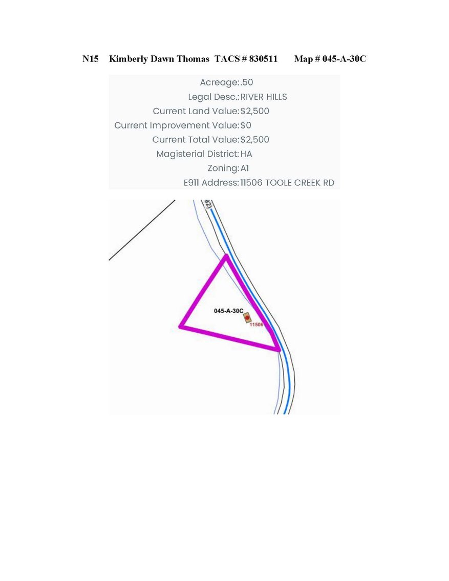 Image for NJS15 - 11506 Toole Creek Road, Abingdon, 0.50 acre +/-