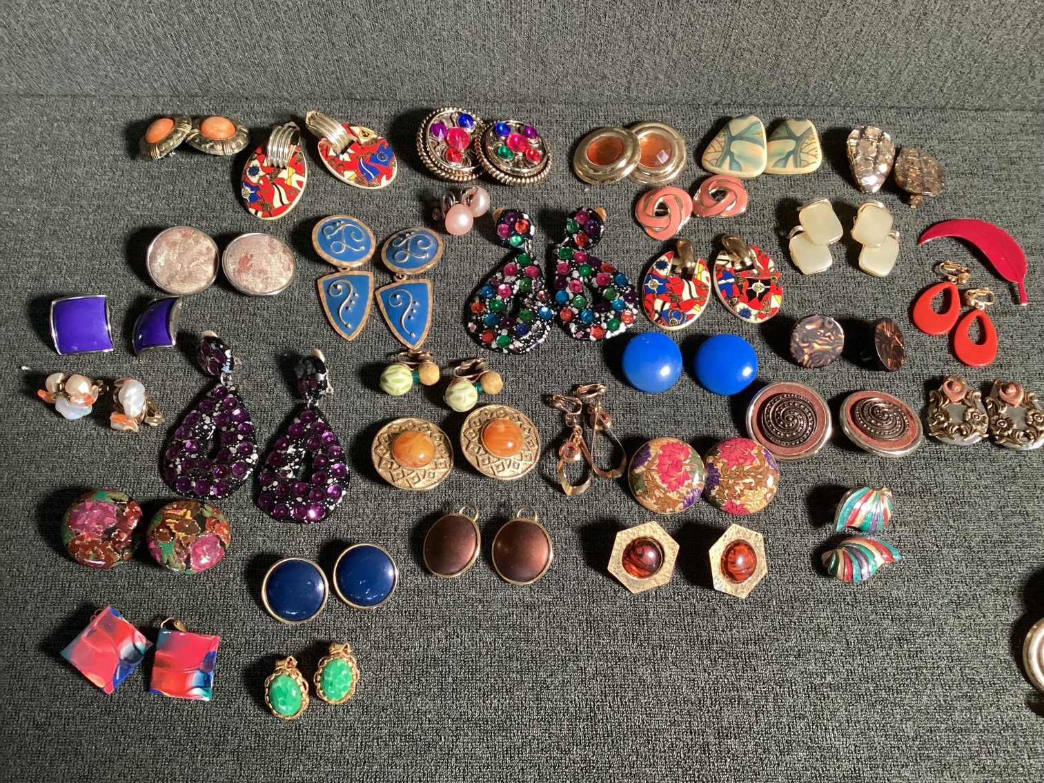 Image for Colored Earrings. Clip On