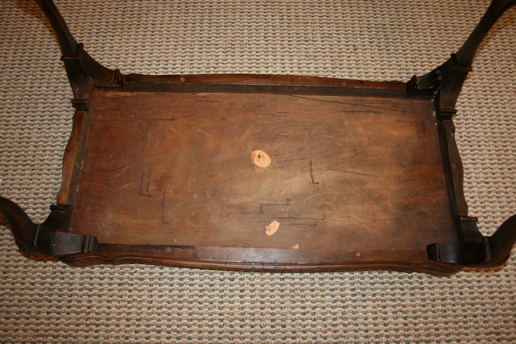 Image for Wood Coffee Table Carved Claw Foot Feet 37