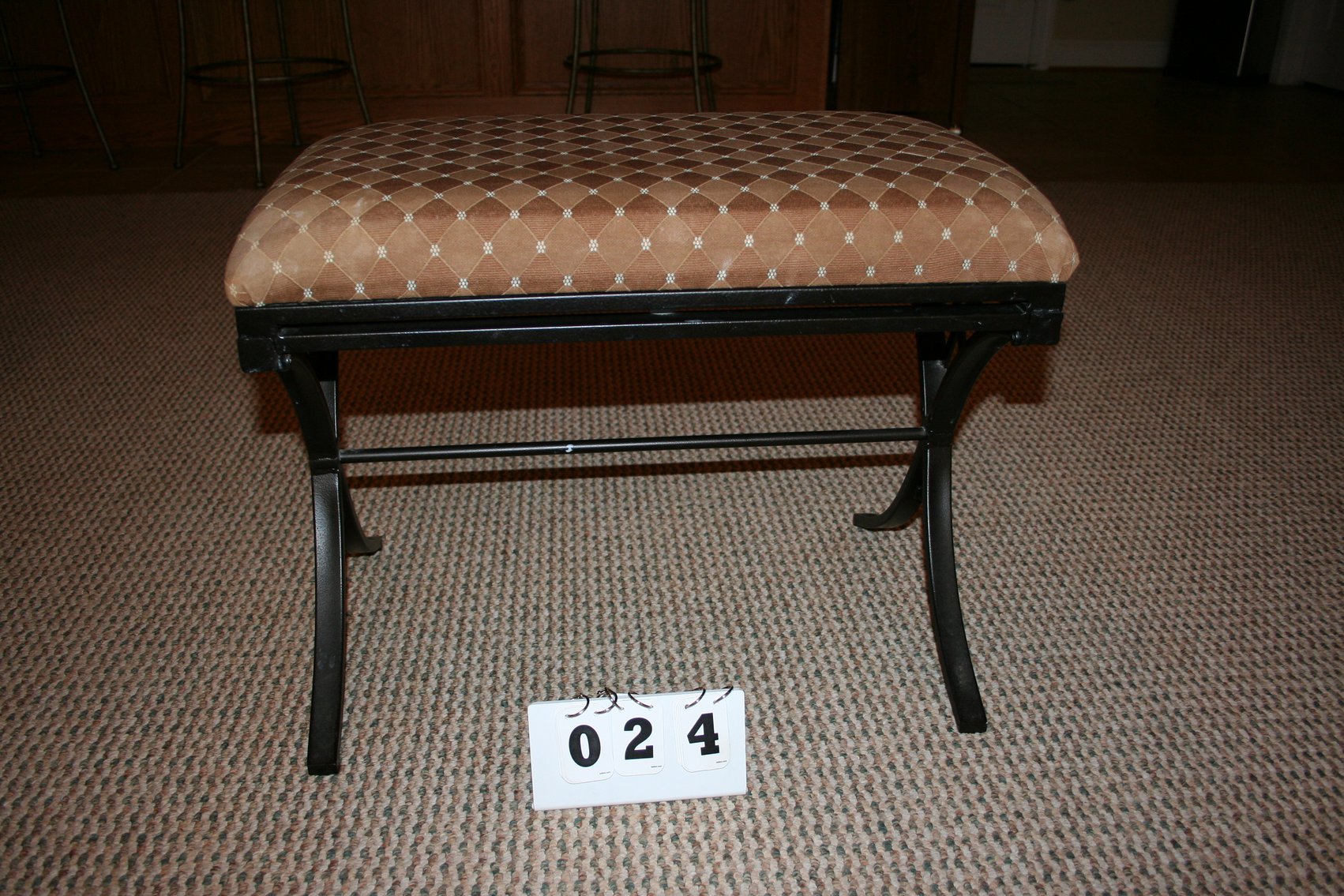 Image for Vintage Vanity Chair (Metal) 25 Long X 17 Wide X 18 high