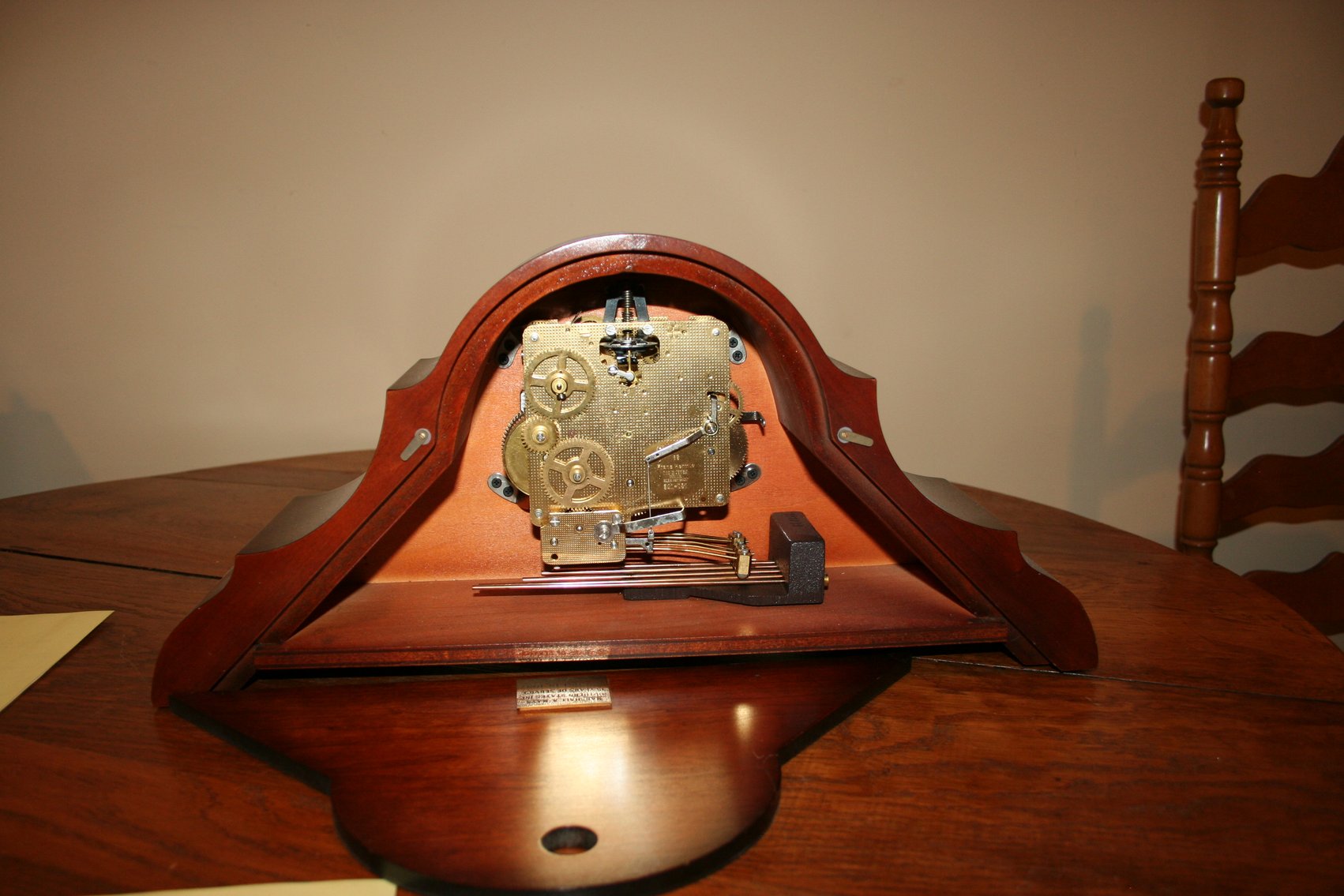 Image for Heritage Heirloom Mantle Clock Key Wind Brass Works