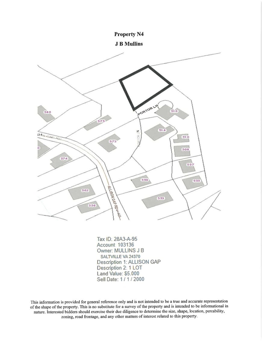 Image for NJ4 Vacant; near Portor Lane, Saltville