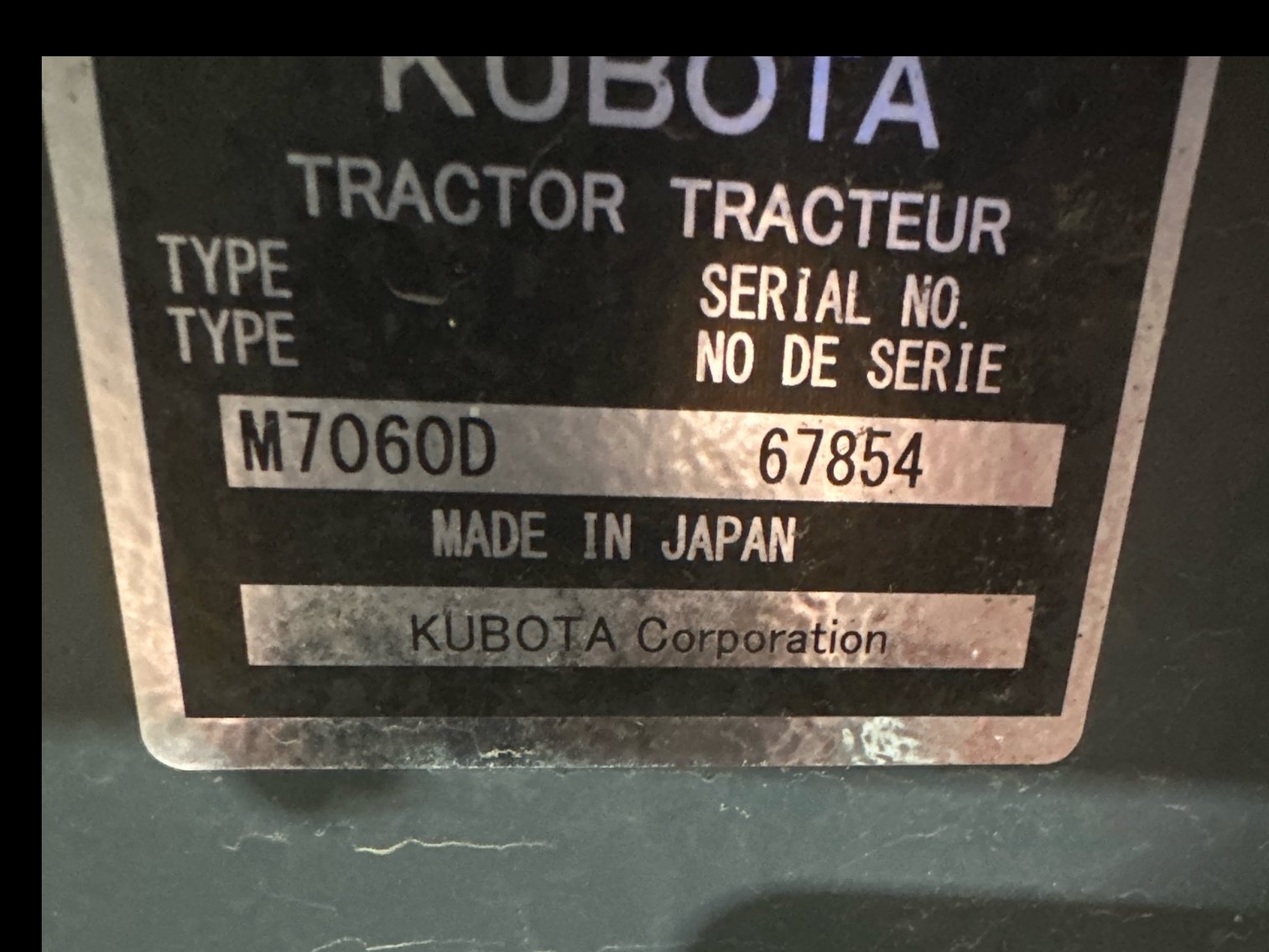 Image for Kubota M7060