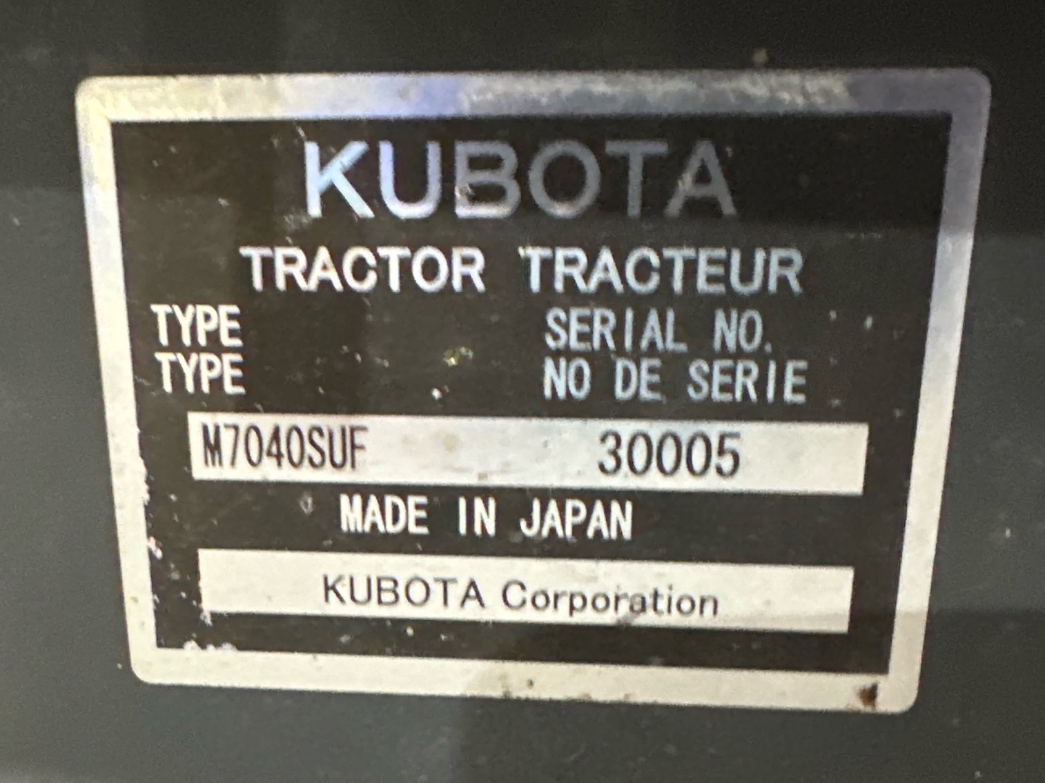 Image for Kubota M7040