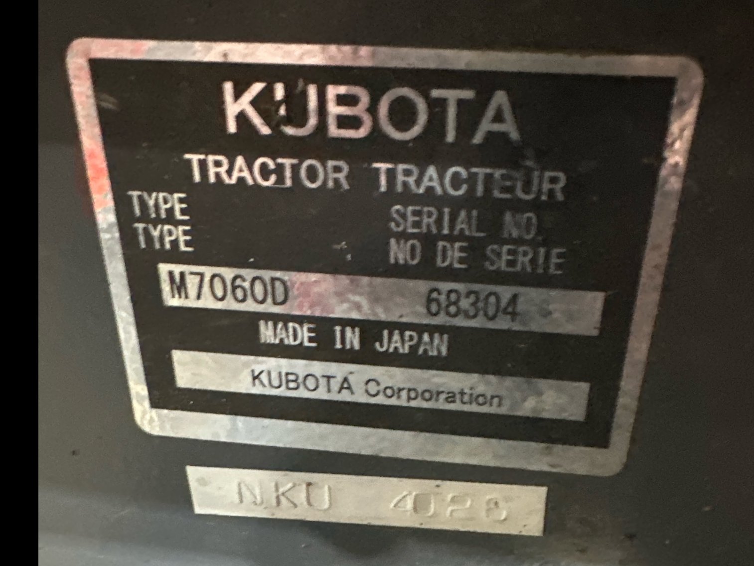 Image for Kubota M7060