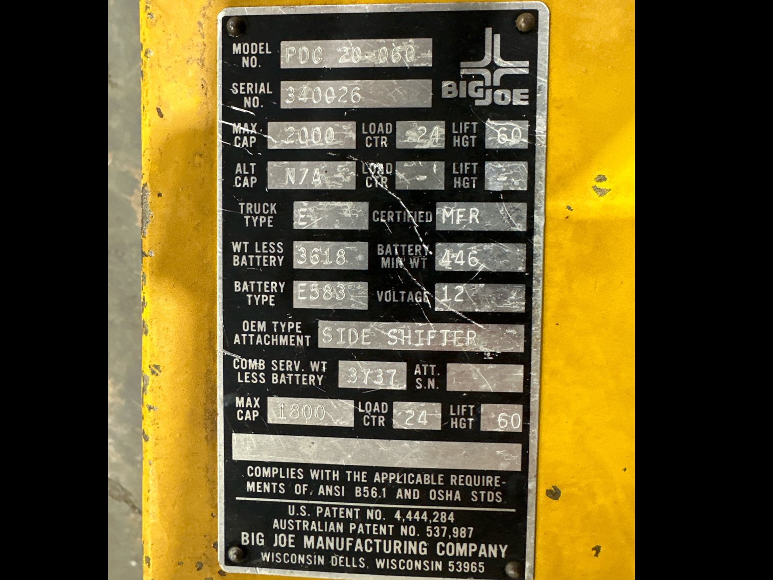 Image for Big Joe Fork Lift