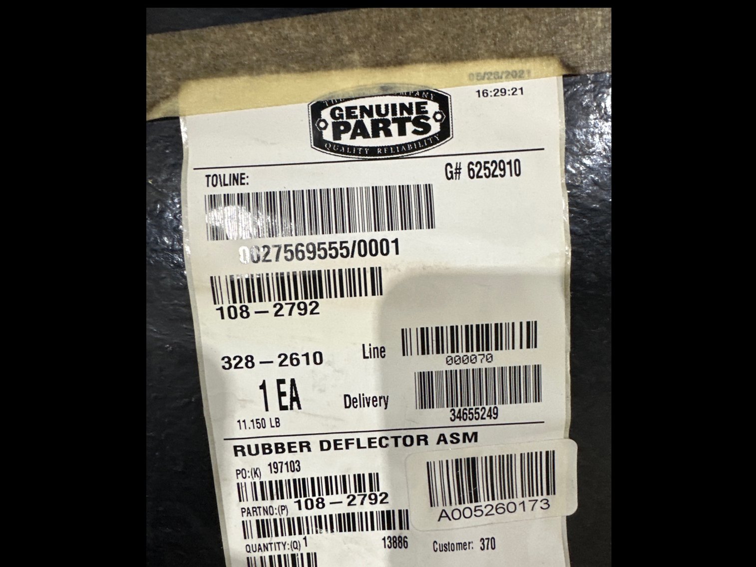 Image for New Toro Mower Chute Cover