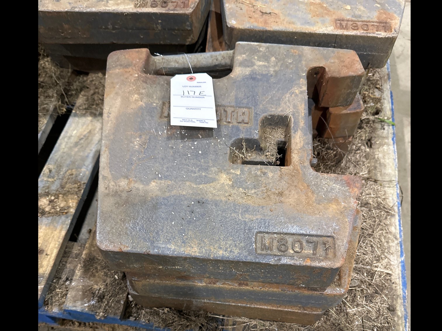 Image for Kubota Tractor weights