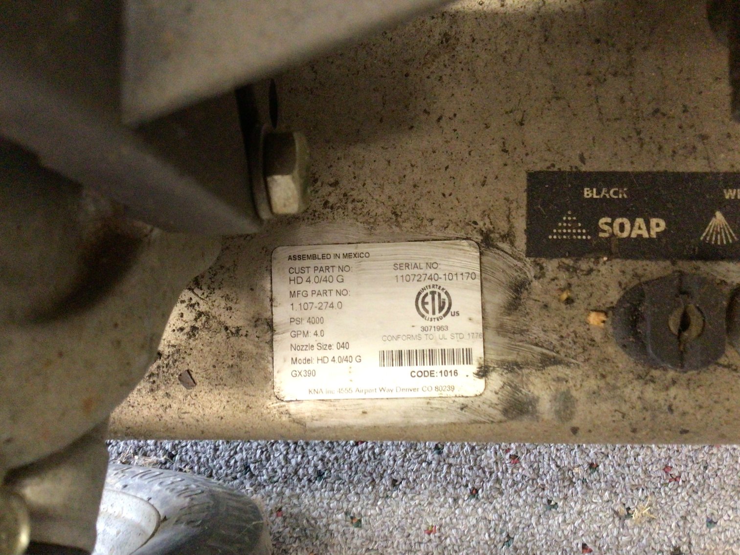 Image for Pressure washer - parts only