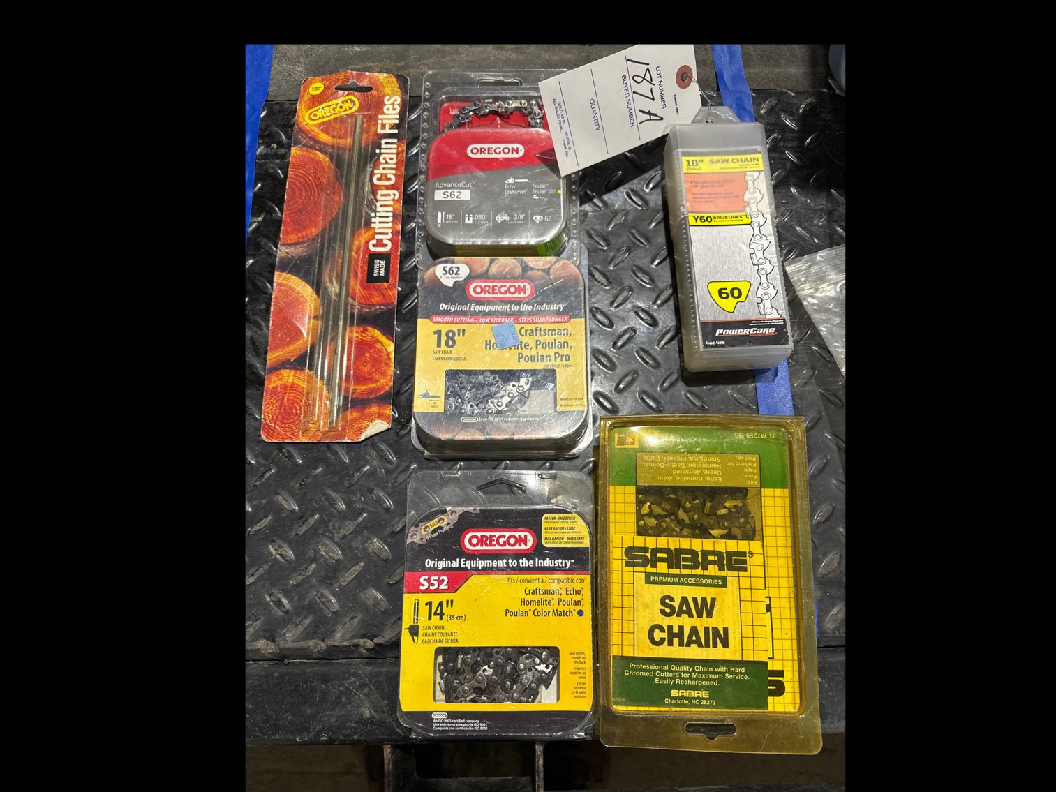 Image for 3 New 2 used chain saw chains