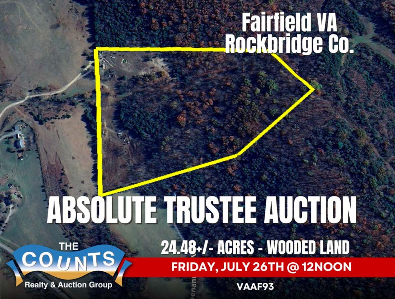 Image for ABSOLUTE TRUSTEE AUCTION - 24.48 ACRES - FAIRFIELD, VA
