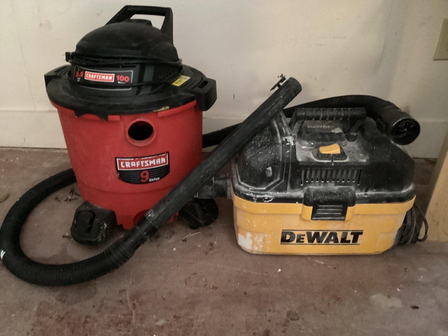 Image for DeWalt Vacuum and Craftsman Shop Vac
