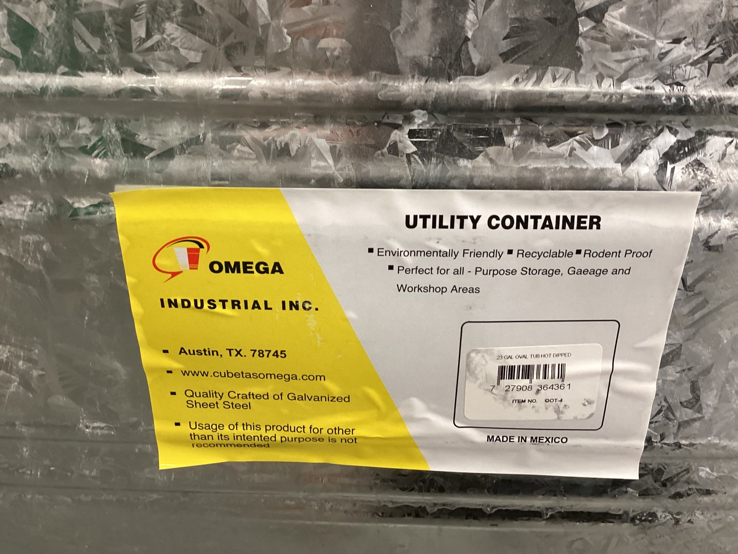 Image for Galvanized Tub