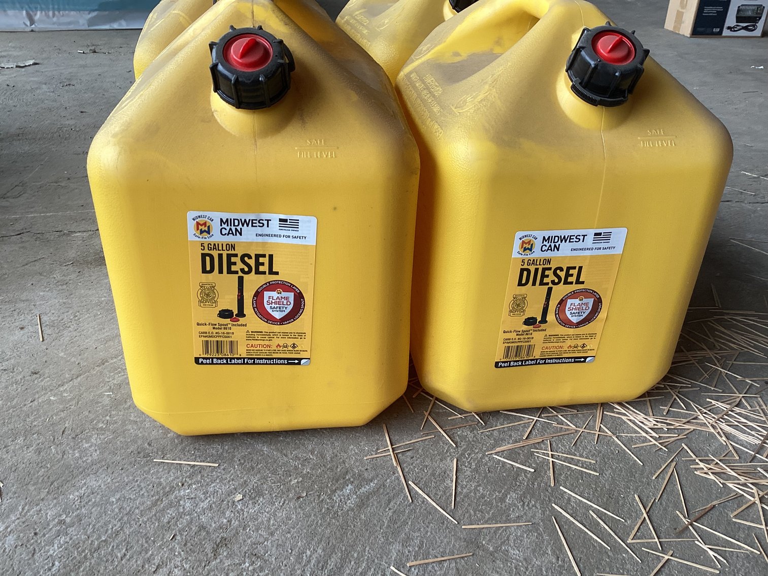 Image for Four 5 Gallon Diesel Cans - New