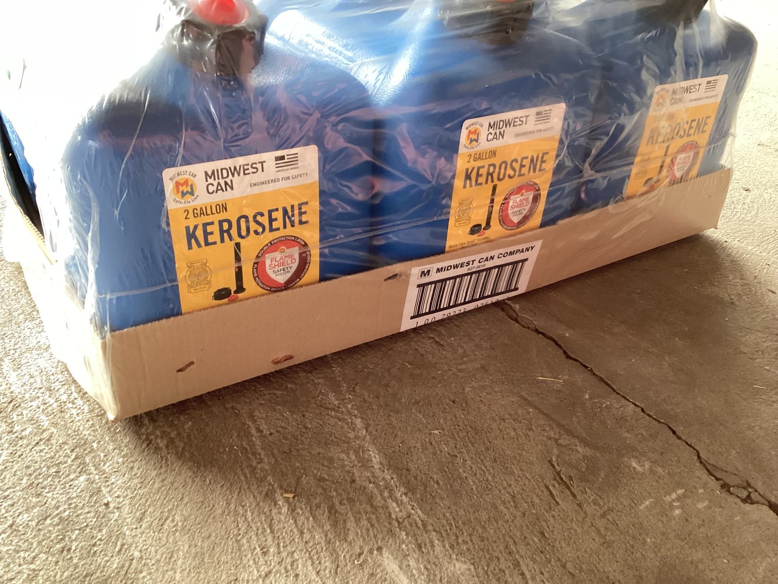 Image for Kerosene Cans - Six 2 gallon and one 5 gallon