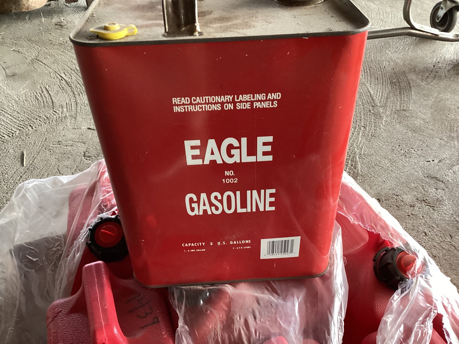 Image for Gasoline Cans - Eight 1 Gallon Cans - Eagle Can has no Spout