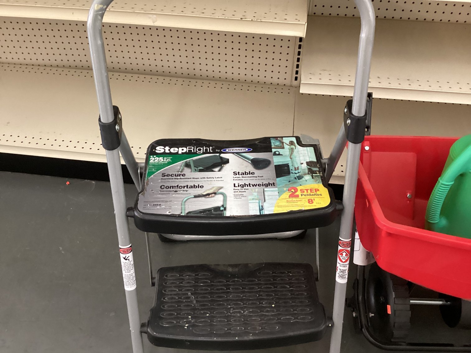 Image for 2 Step ladder, fertilize spreader without handle, watering can