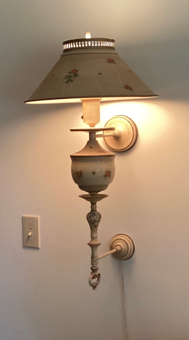 Image for Wall Mounted Tole Lamp