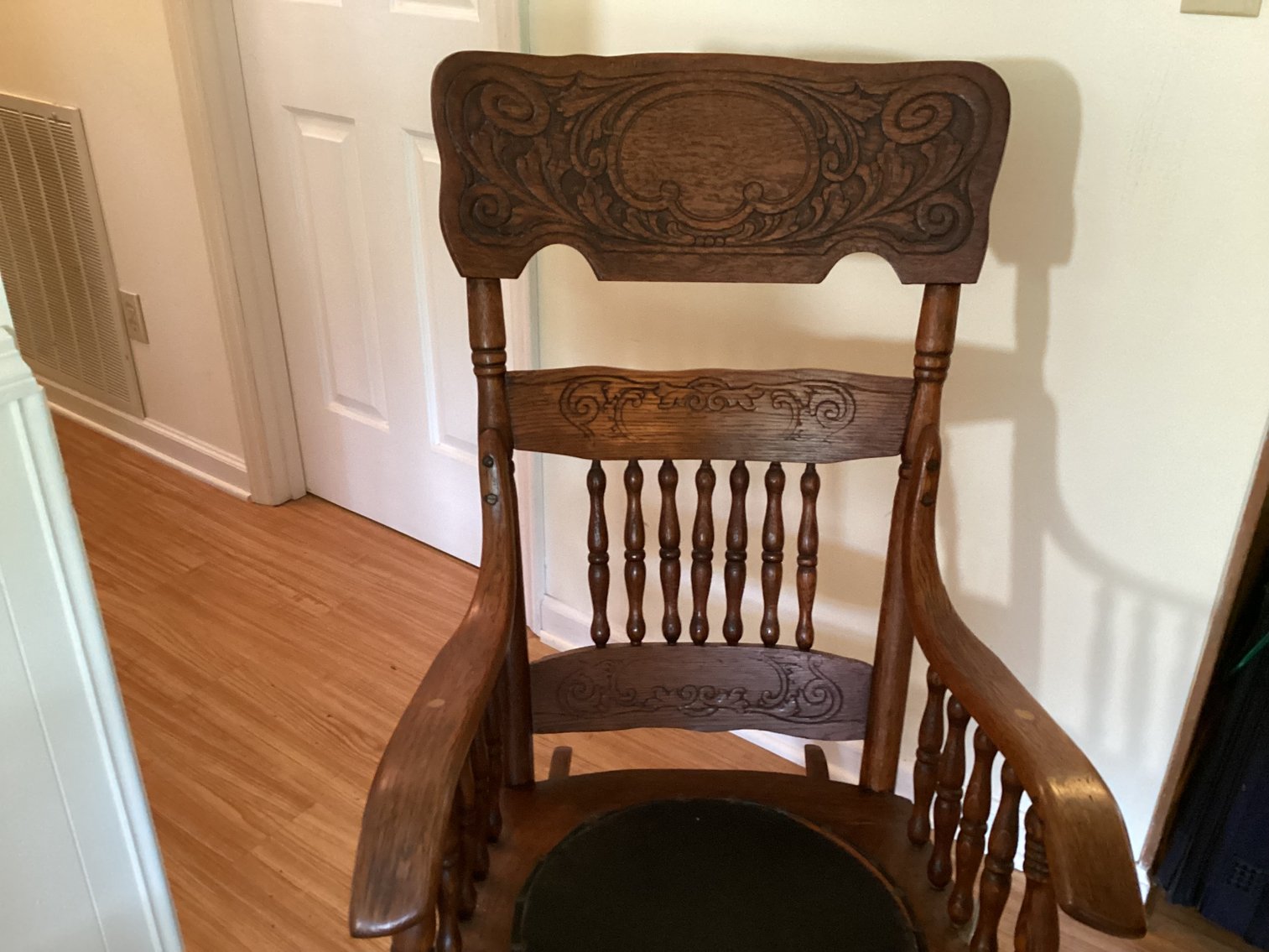 Image for Pressed Back Oak Rocker