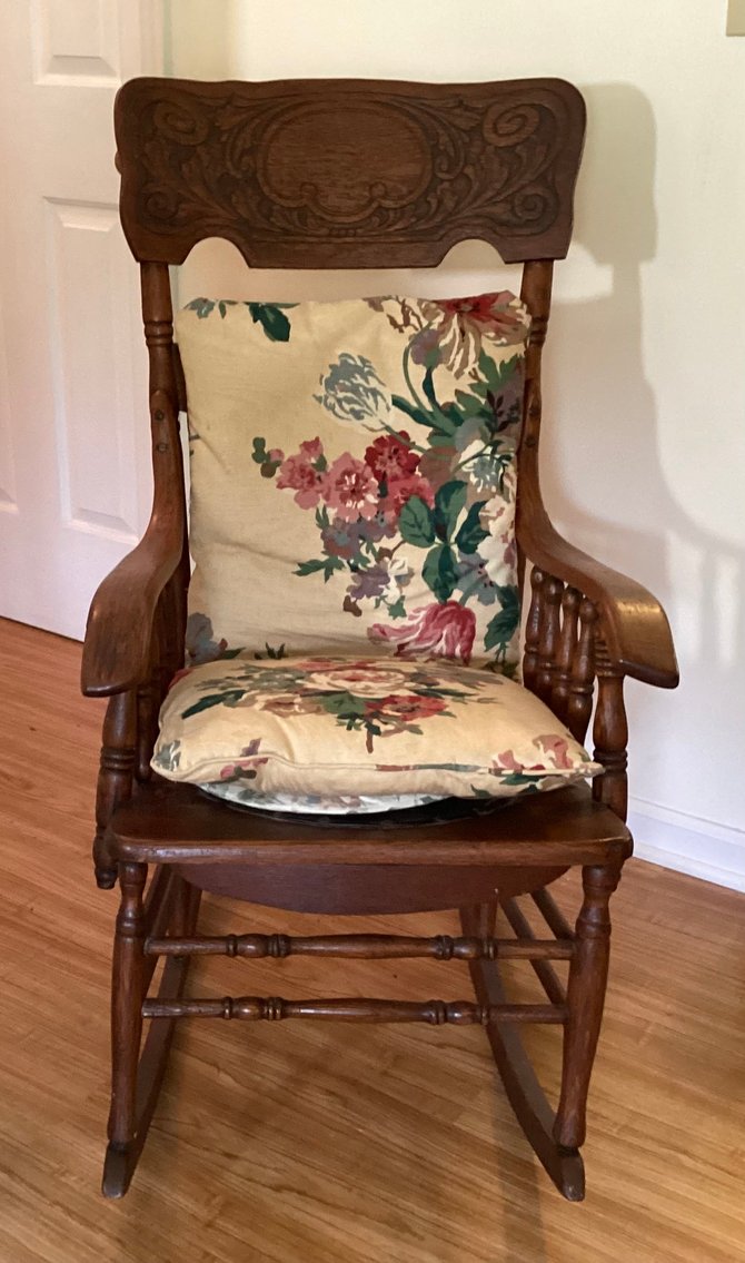 Image for Pressed Back Oak Rocker