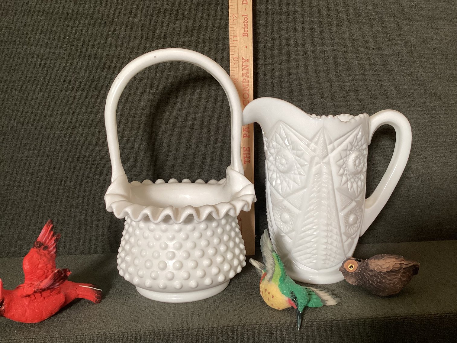 Image for Pitcher and Hobnail Basket