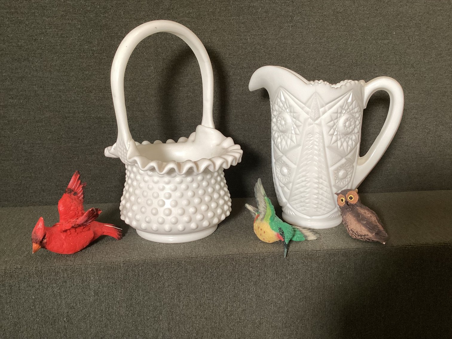 Image for Pitcher and Hobnail Basket
