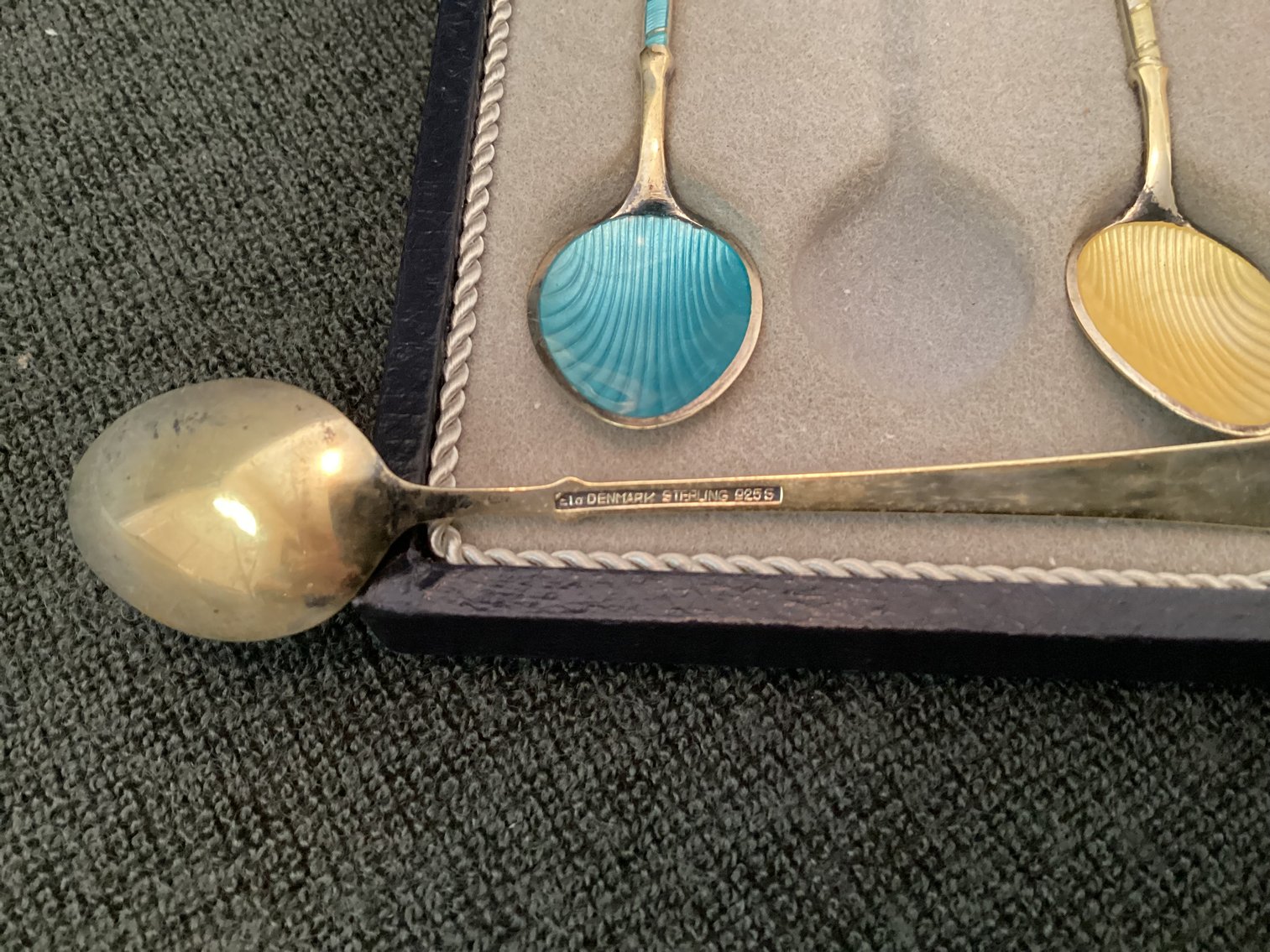 Image for Denmark Enameled Sterling Spoons