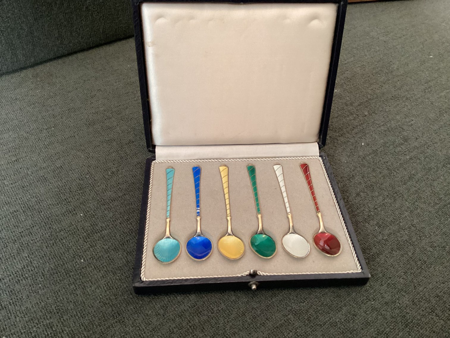 Image for Denmark Enameled Sterling Spoons