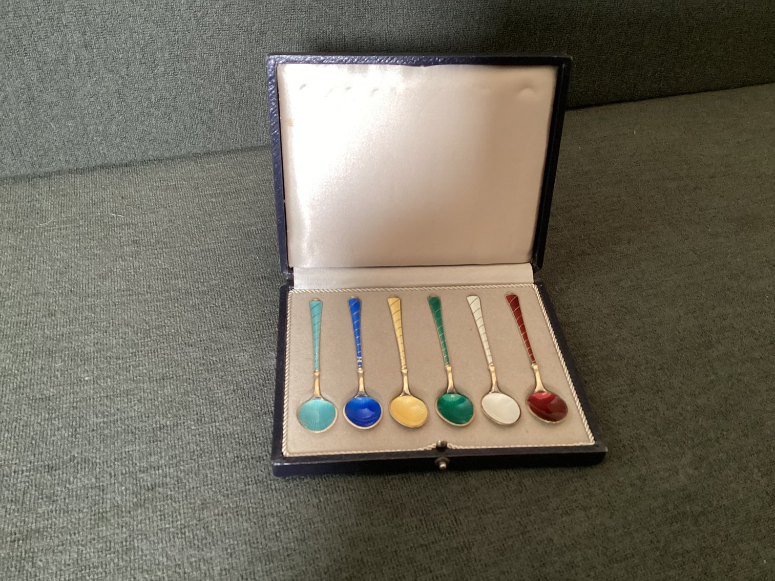 Image for Denmark Enameled Sterling Spoons