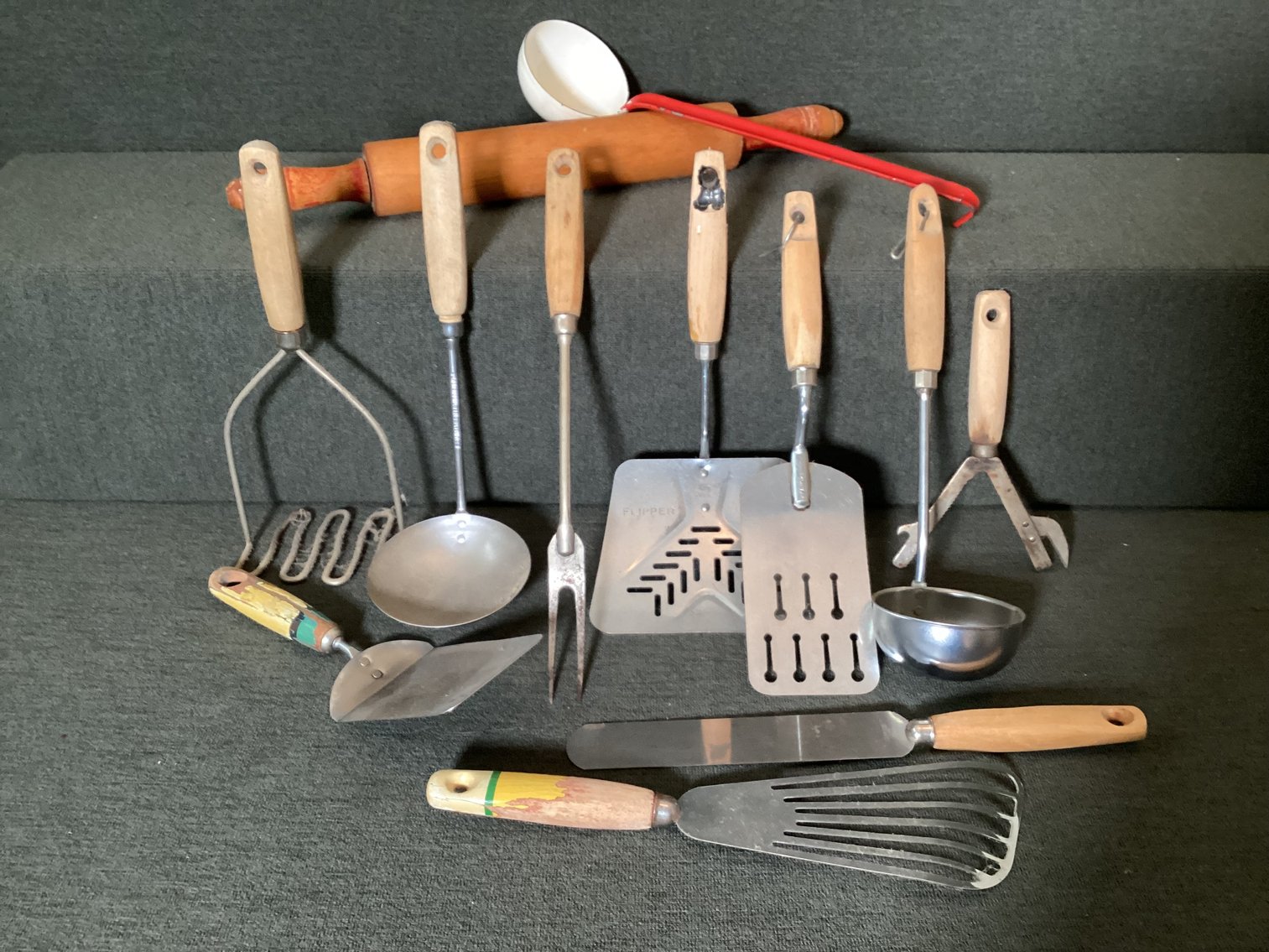 Image for Wooden Handled Kitchen Utensils