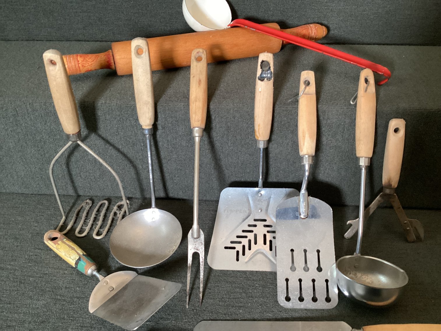 Image for Wooden Handled Kitchen Utensils