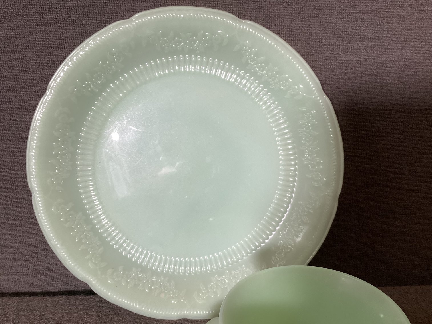 Image for Jadeite “Alice” Plate with Cup and Saucer