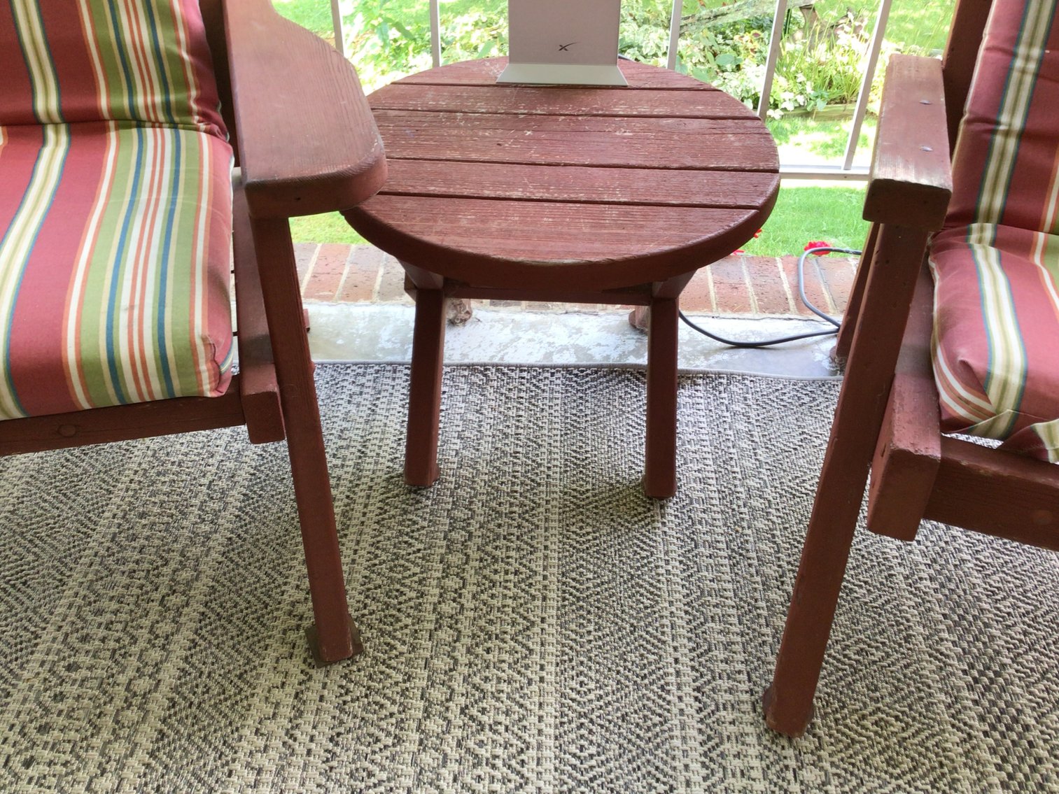 Image for Redwood Patio Chairs & Round Table
