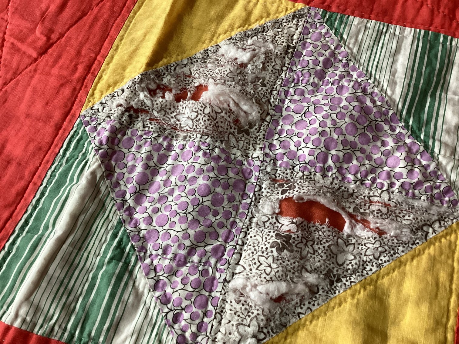 Image for Antique Quilt, quilt top, and shams