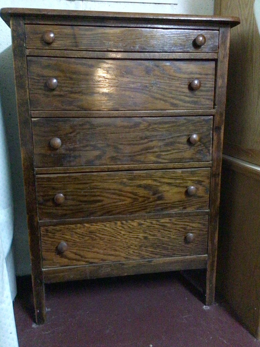 Image for 5 drawer oak chest