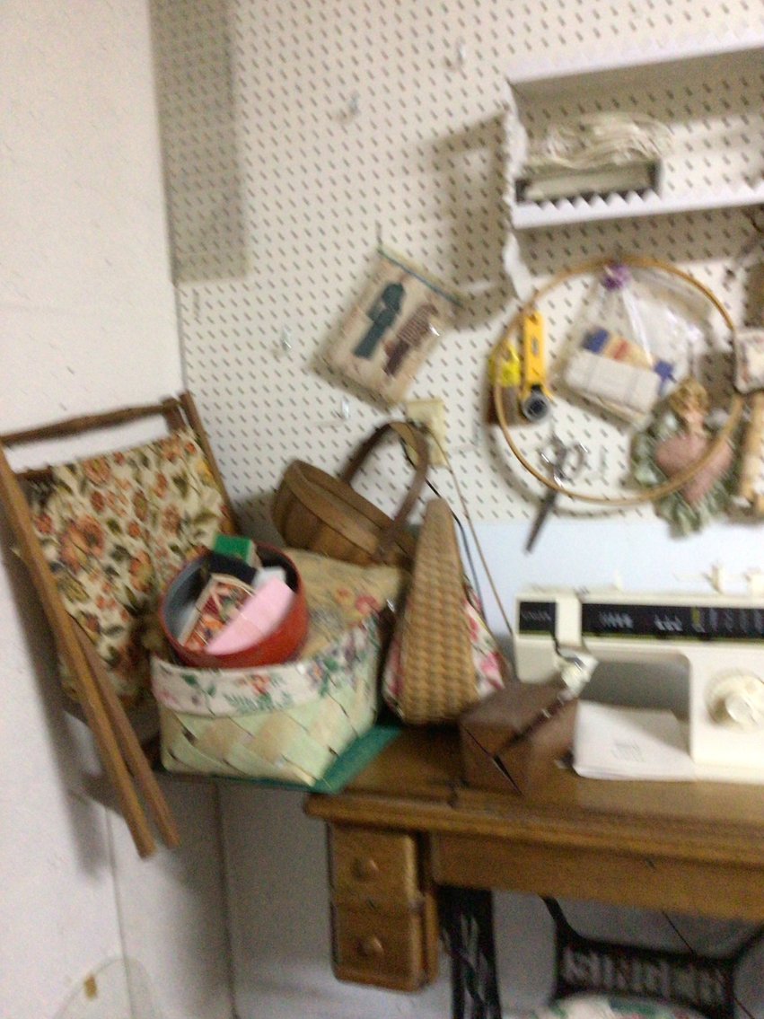 Image for Antique Sewing machine & supplies