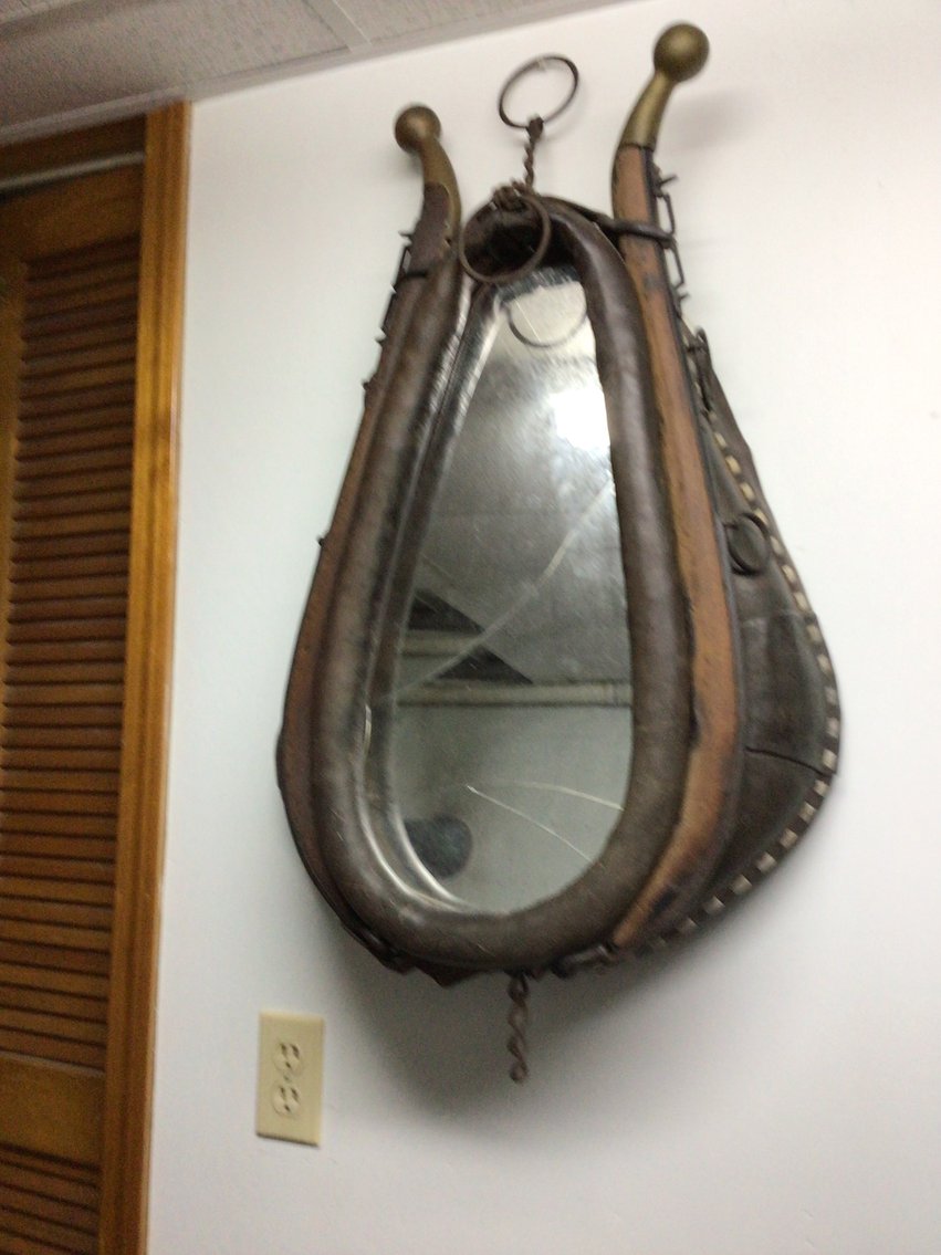 Image for Hanging horse collar with a mirror insert.