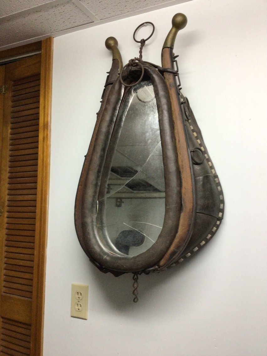 Image for Hanging horse collar with a mirror insert.