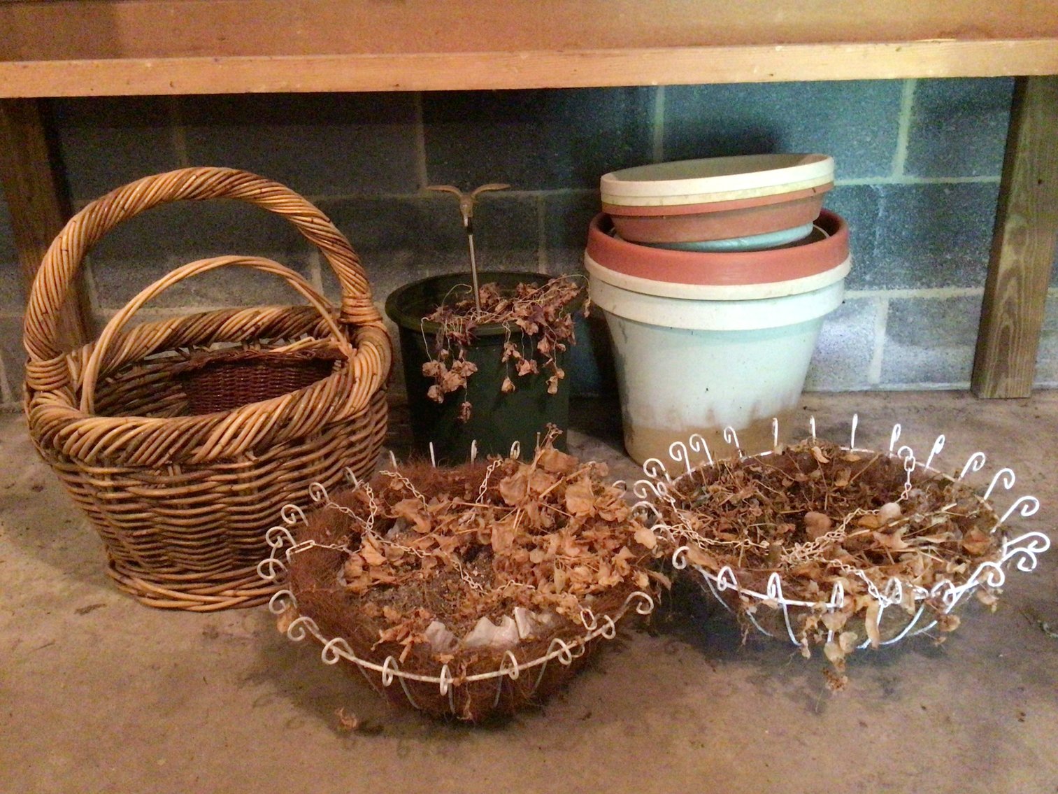 Image for Hanging baskets, plastic planters, baskets