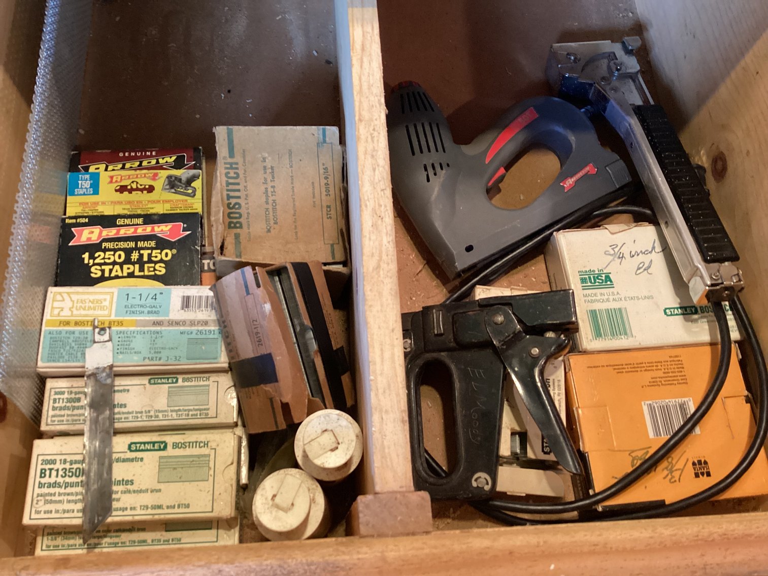 Image for Drawer Lot of Staplers and Staples