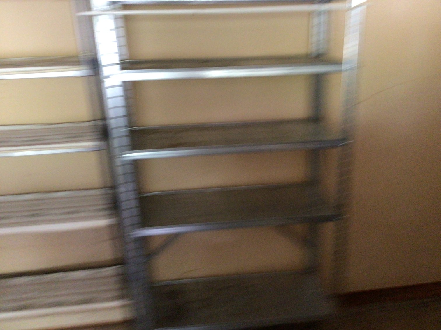 Image for 3 Metal shelving units, fair condition