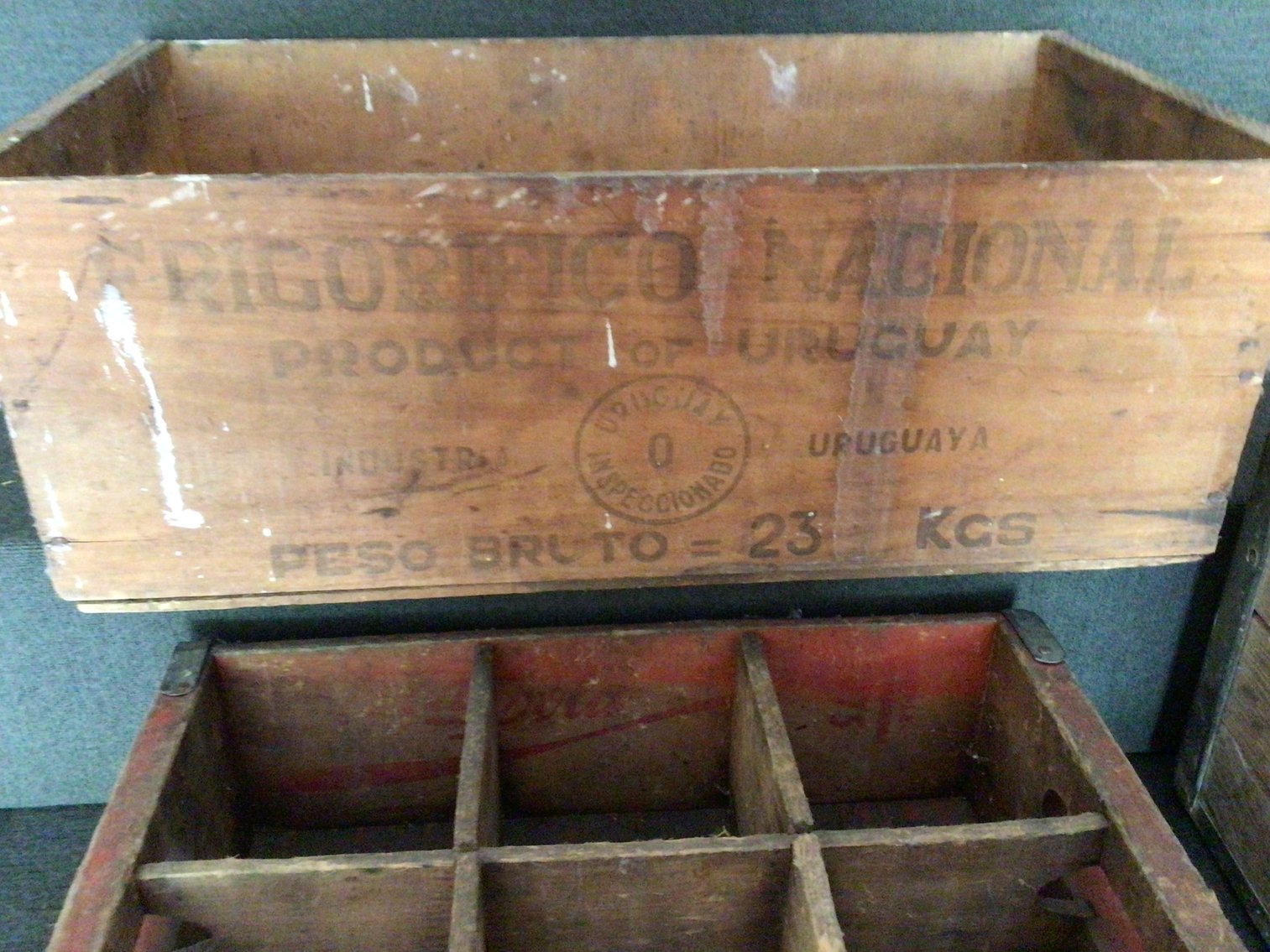 Image for Wooden 2 liter CocaCola crate, wooden boxes