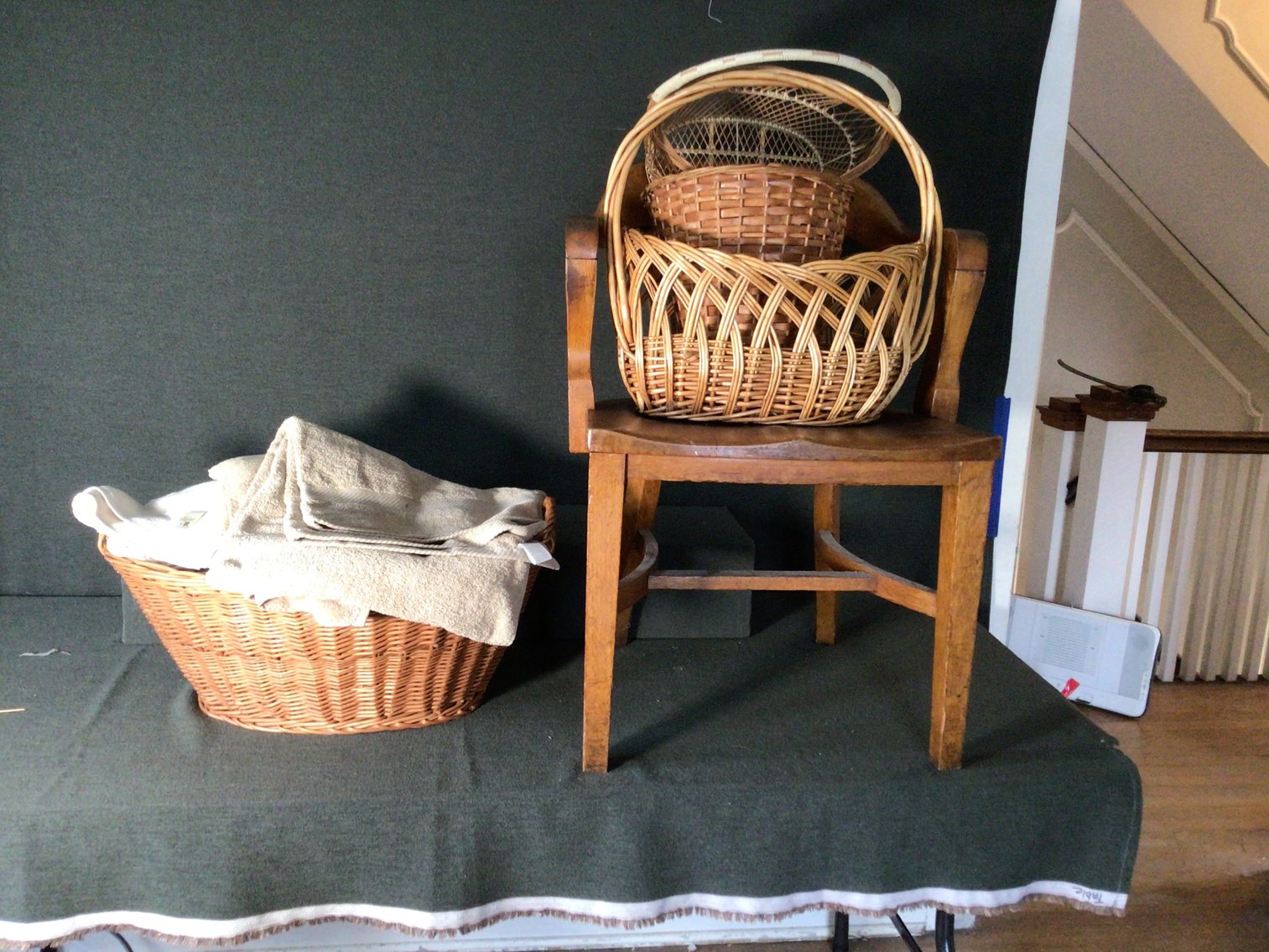 Image for Chair, clothes basket, baskets