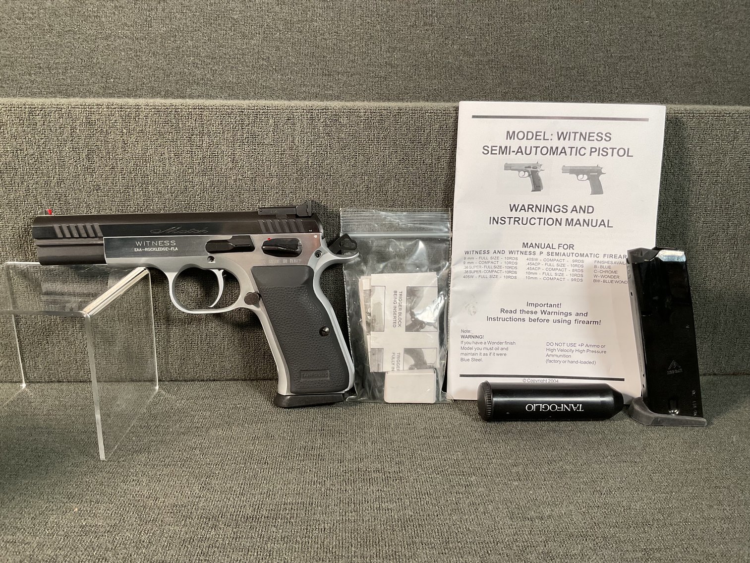 Image for Tanfoglio Witness Match 38 SA Semi-Auto  NIB