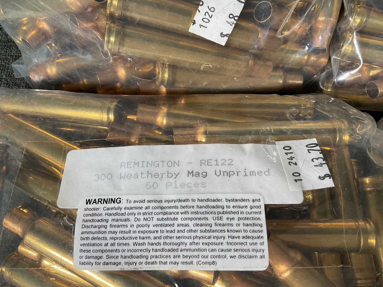 Image for 300 Weatherby New Brass for Reloading