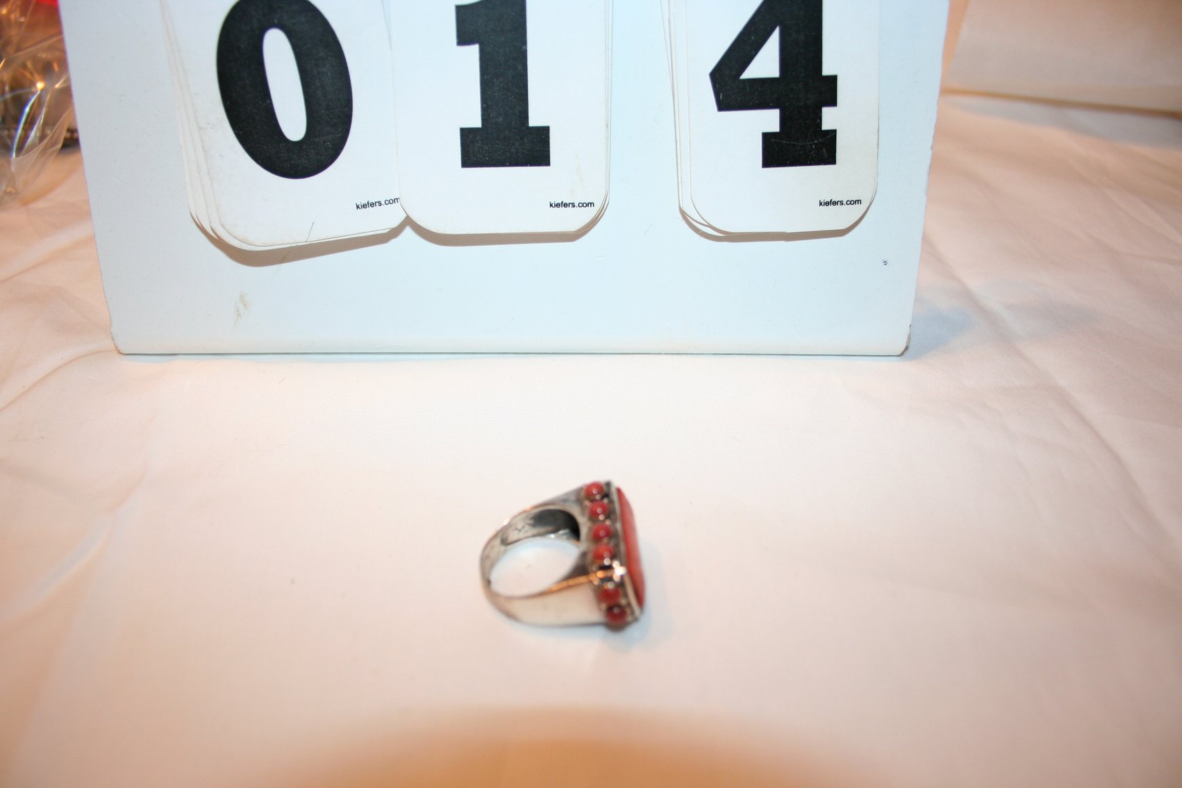 Image for Vintage Sterling Coral Ring