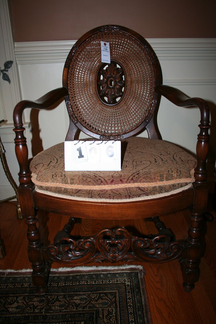 Image for Adams Style Oval Back Cane Chair