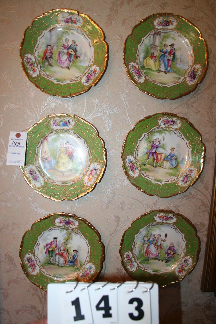 Image for Hand Painted Dresden Plates (6)