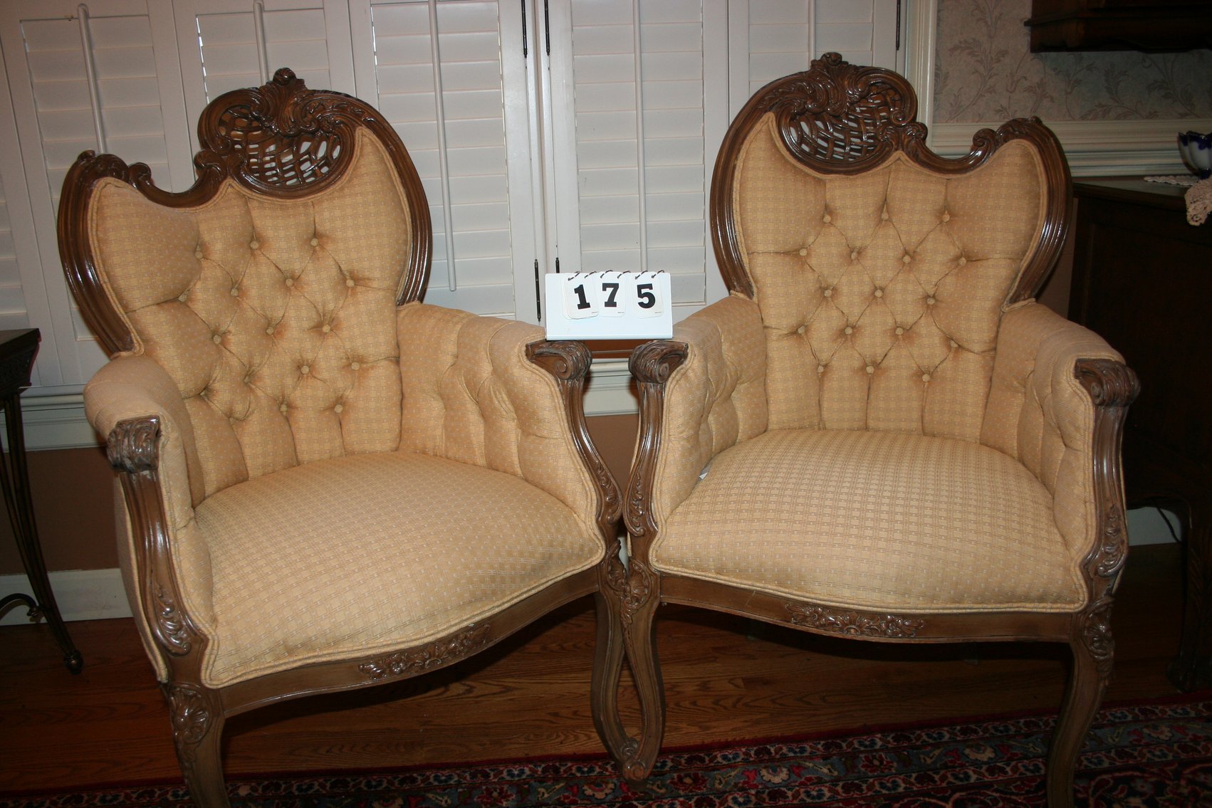 Image for Vintage Victorian Arm Chairs (Pair)